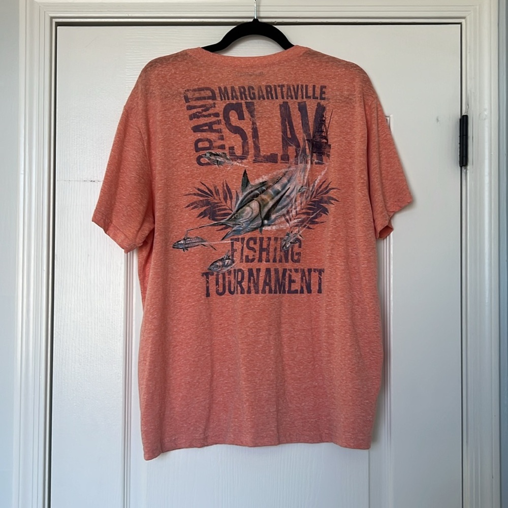 Margaritaville Men's Coral Short Sleeve Tee - Picture 4 of 4